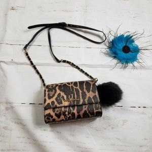 Aldo animal print cheetah chain crossbody bag